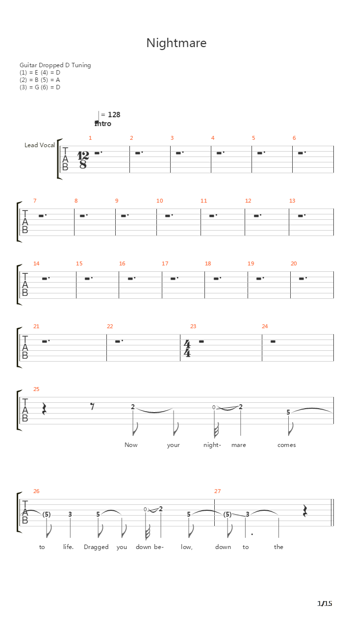 Nightmare(11)吉他谱