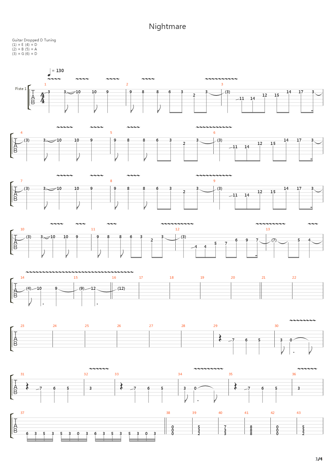 Nightmare(12)吉他谱