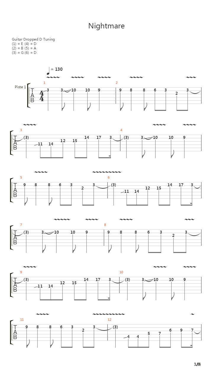 Nightmare(12)吉他谱