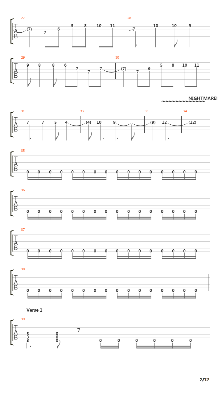 Nightmare吉他谱