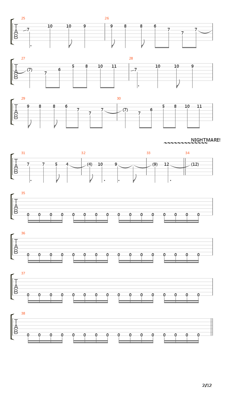 Nightmare吉他谱