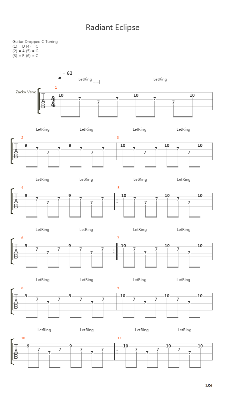 Radiant Eclipse吉他谱