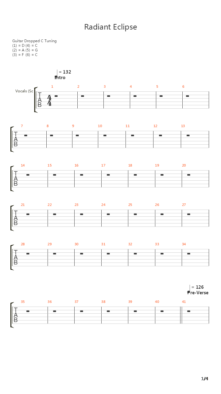 Radiant Eclipse吉他谱