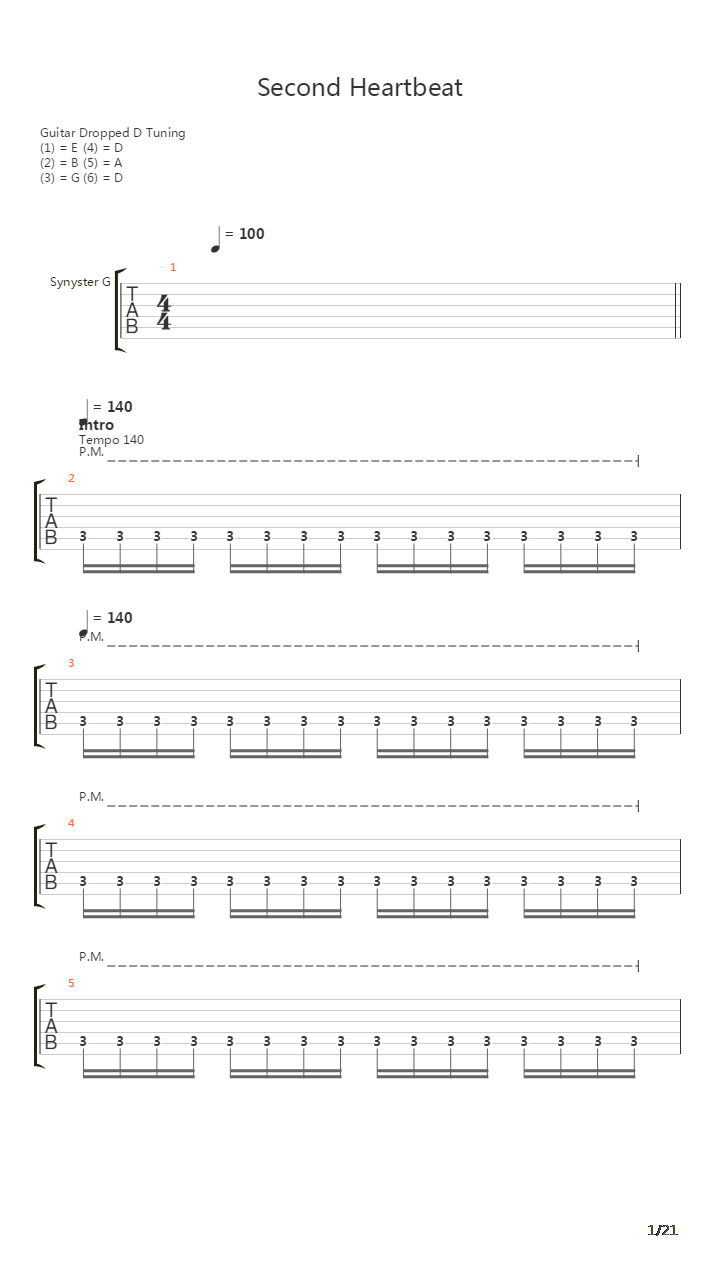 Second Heartbeat吉他谱