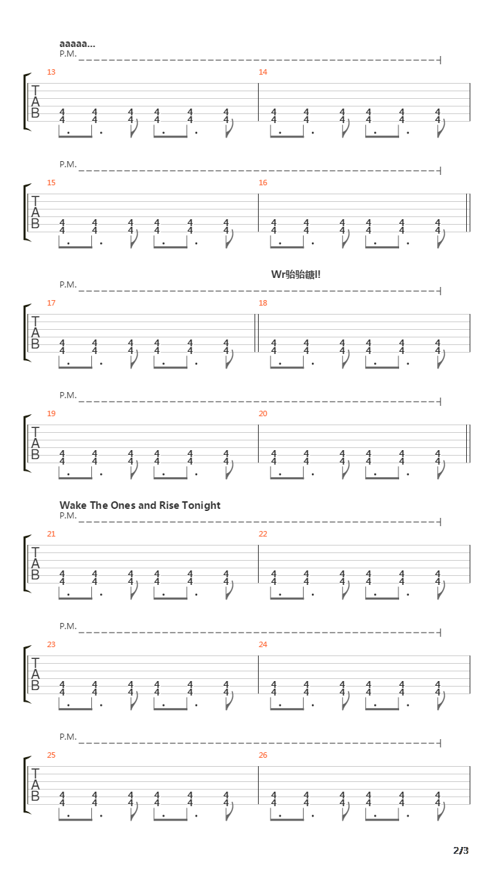 Waking The Fallen吉他谱