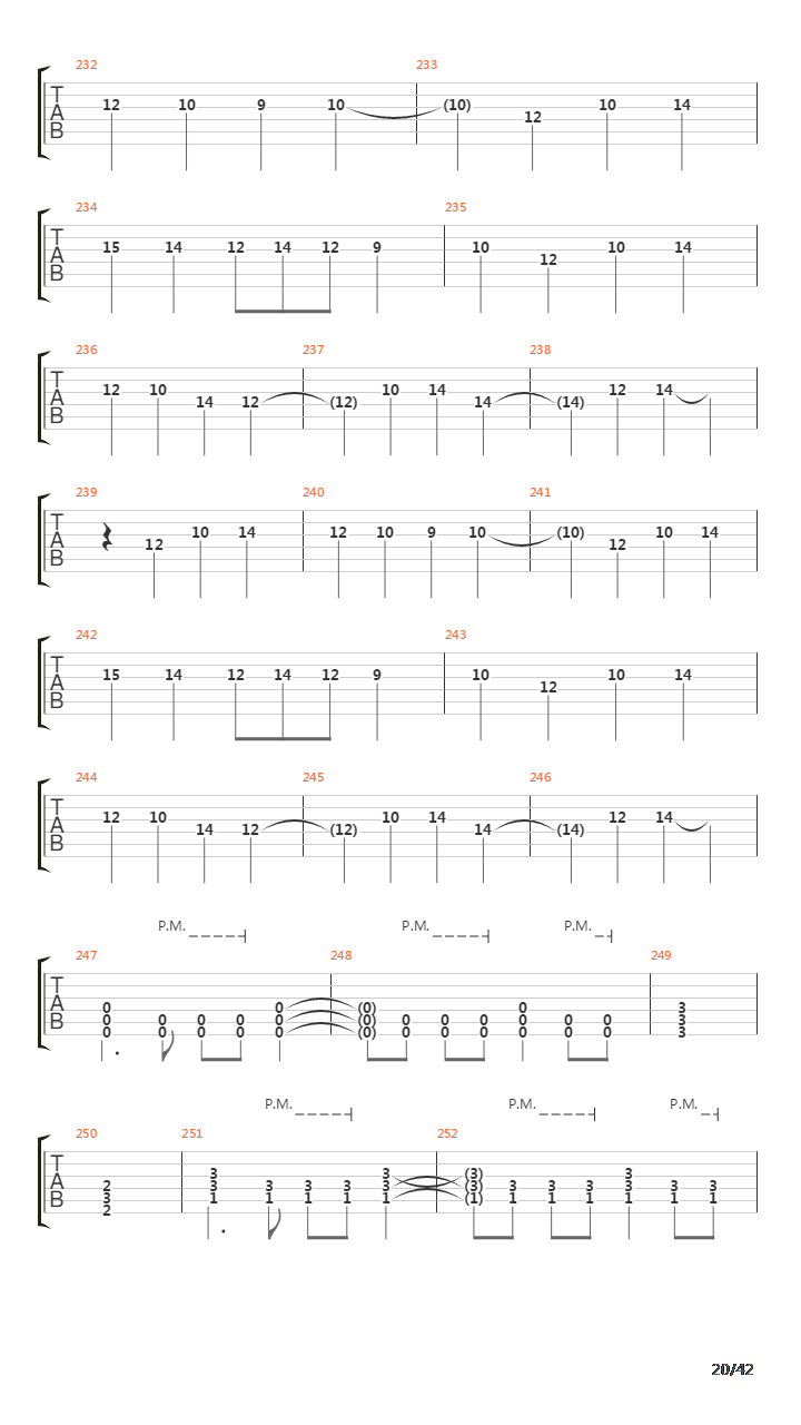 Waking The Fallen吉他谱