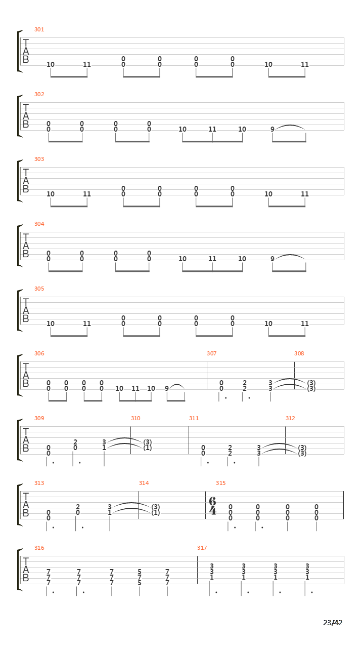 Waking The Fallen吉他谱