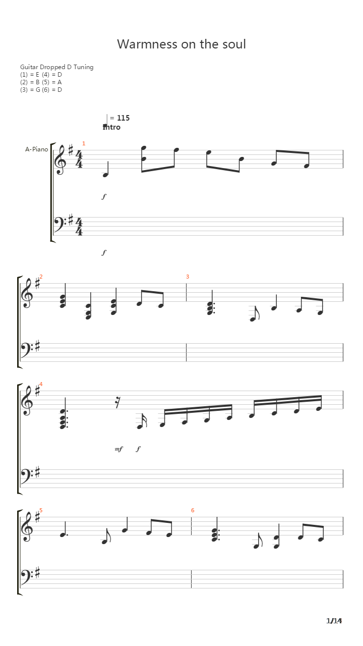 Warmness On The Soul吉他谱