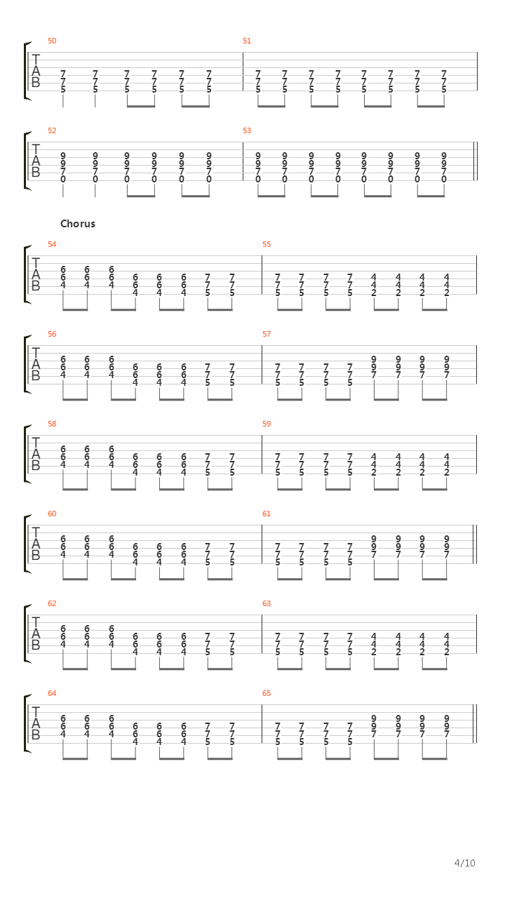 Bug吉他谱