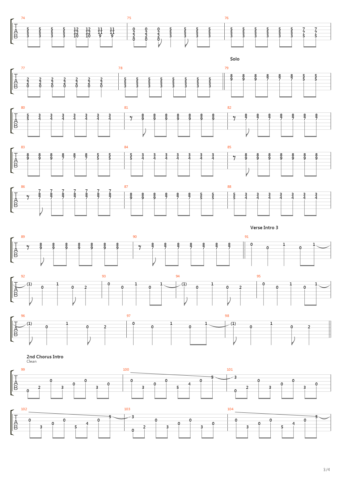 Pushing The Senses吉他谱