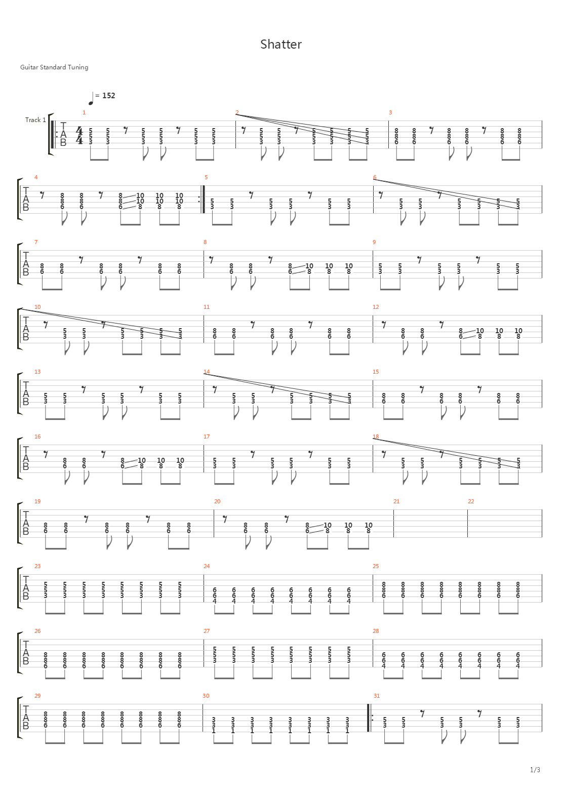 Shatter吉他谱