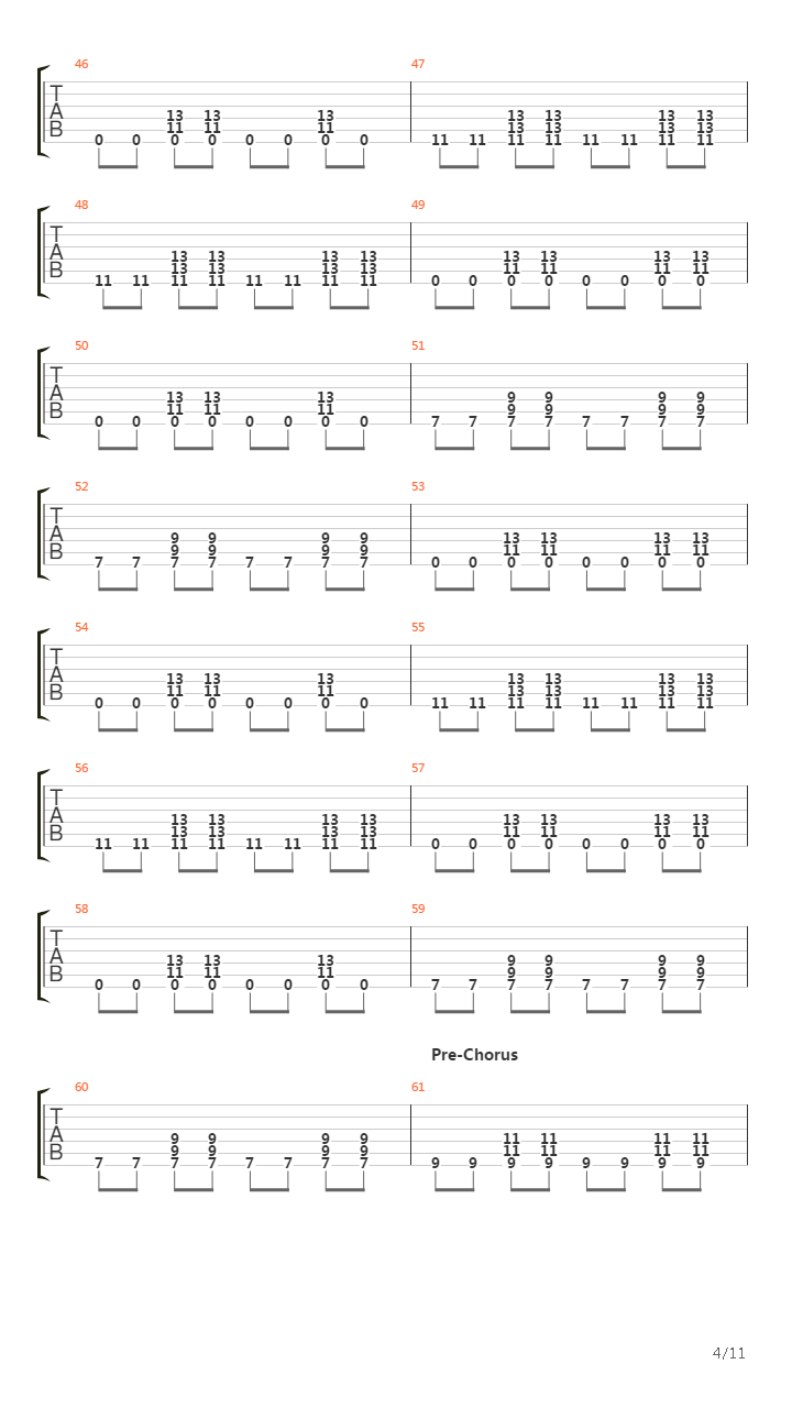 Turn吉他谱