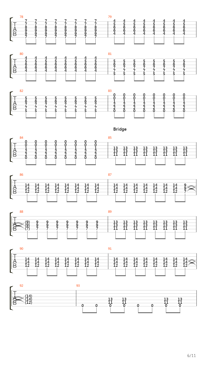 Turn吉他谱