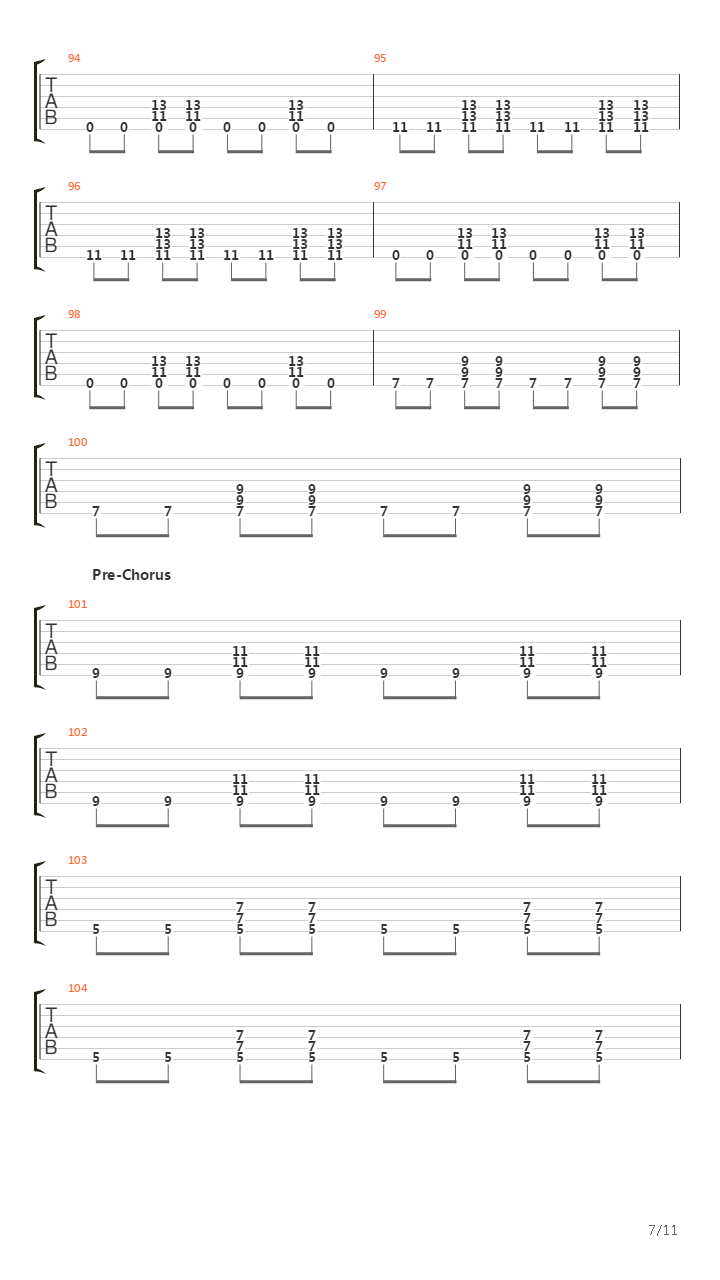 Turn吉他谱