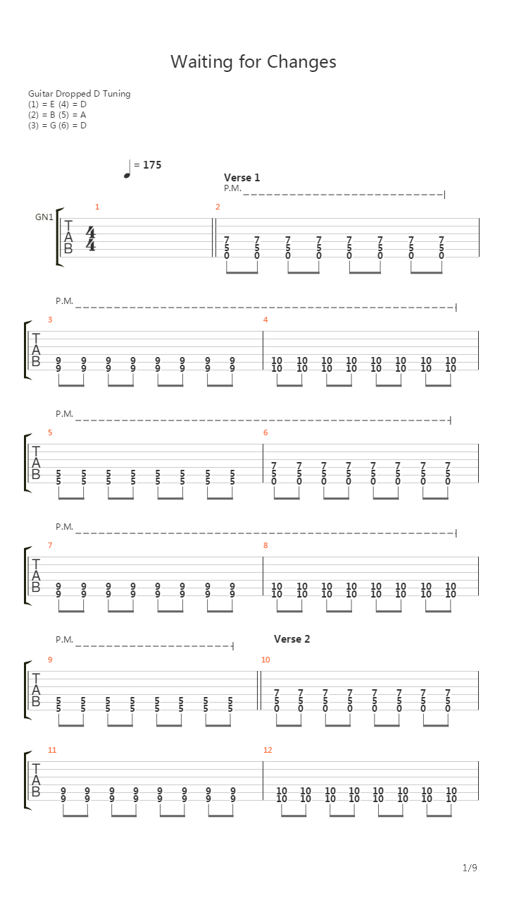 Waiting For Changes吉他谱