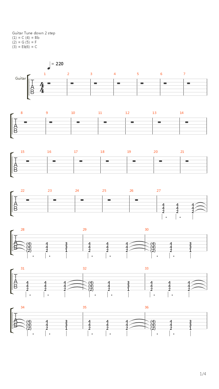 En Maktig Har吉他谱