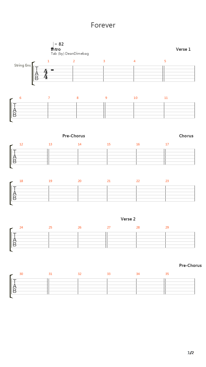 Forever吉他谱
