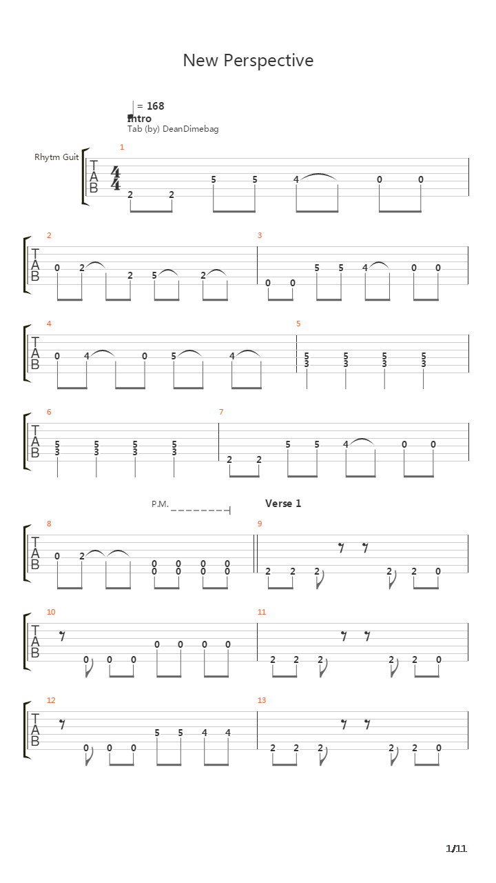 New Perspective吉他谱