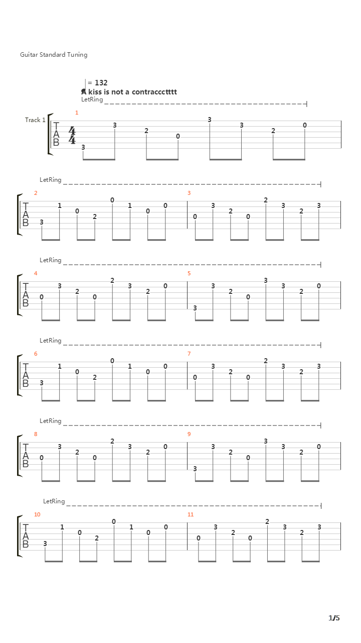 A Kiss Is Not A Contract吉他谱
