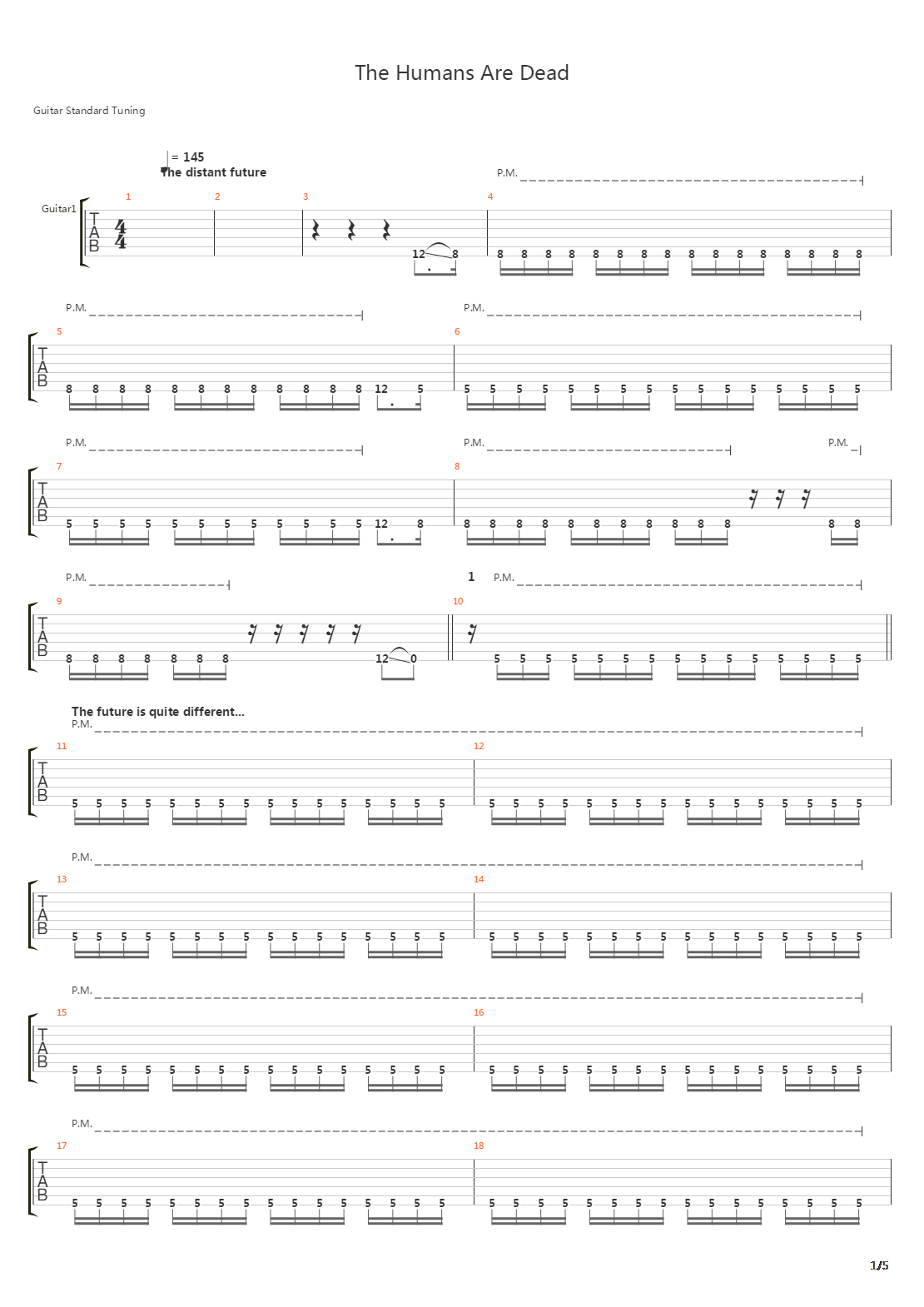 Humans Are Dead吉他谱