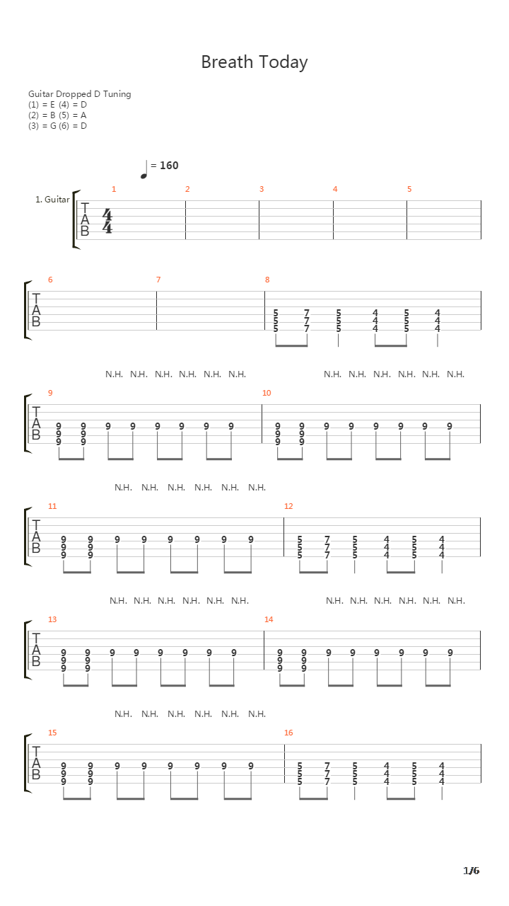 Breath Today吉他谱