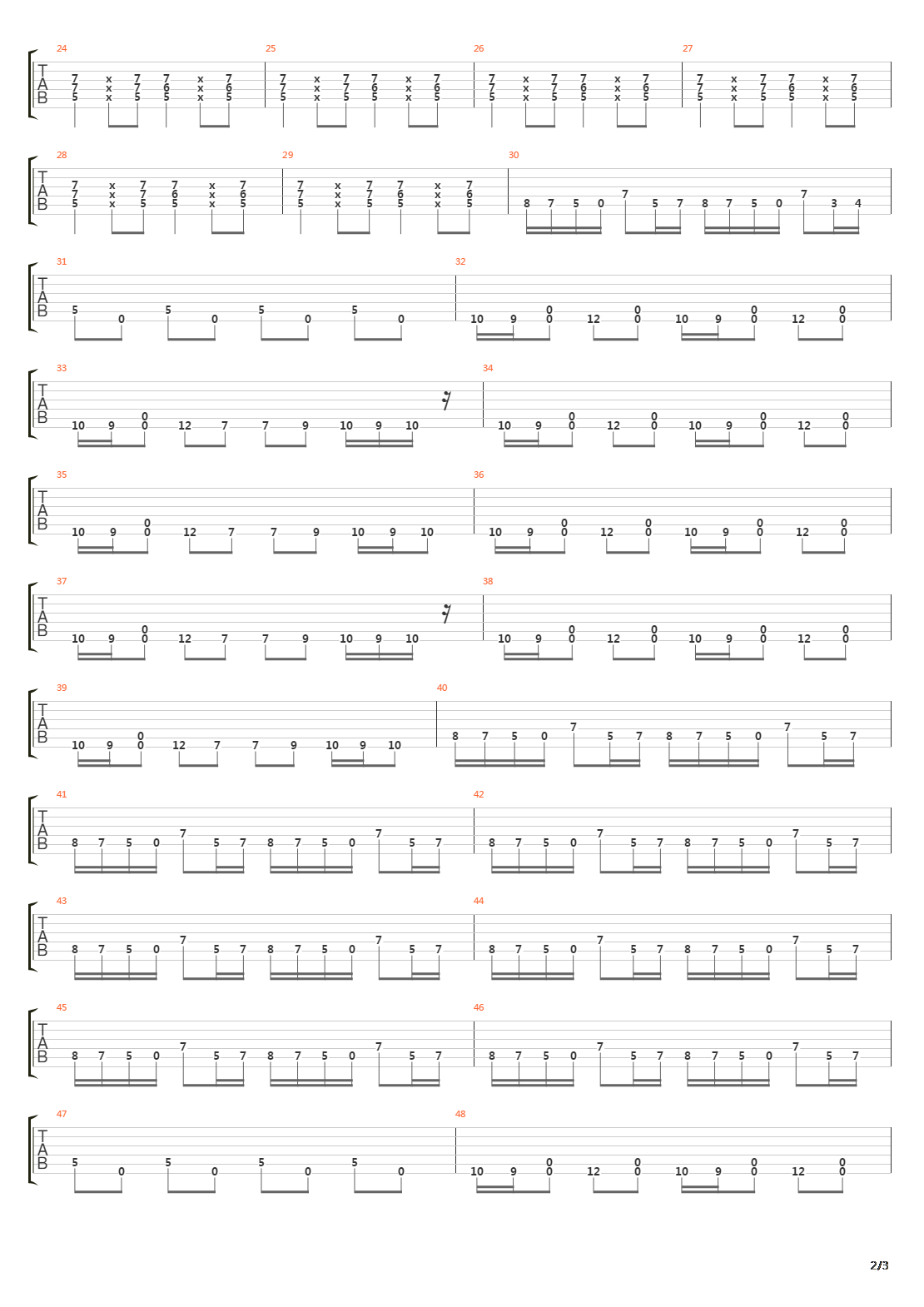 Chasm吉他谱