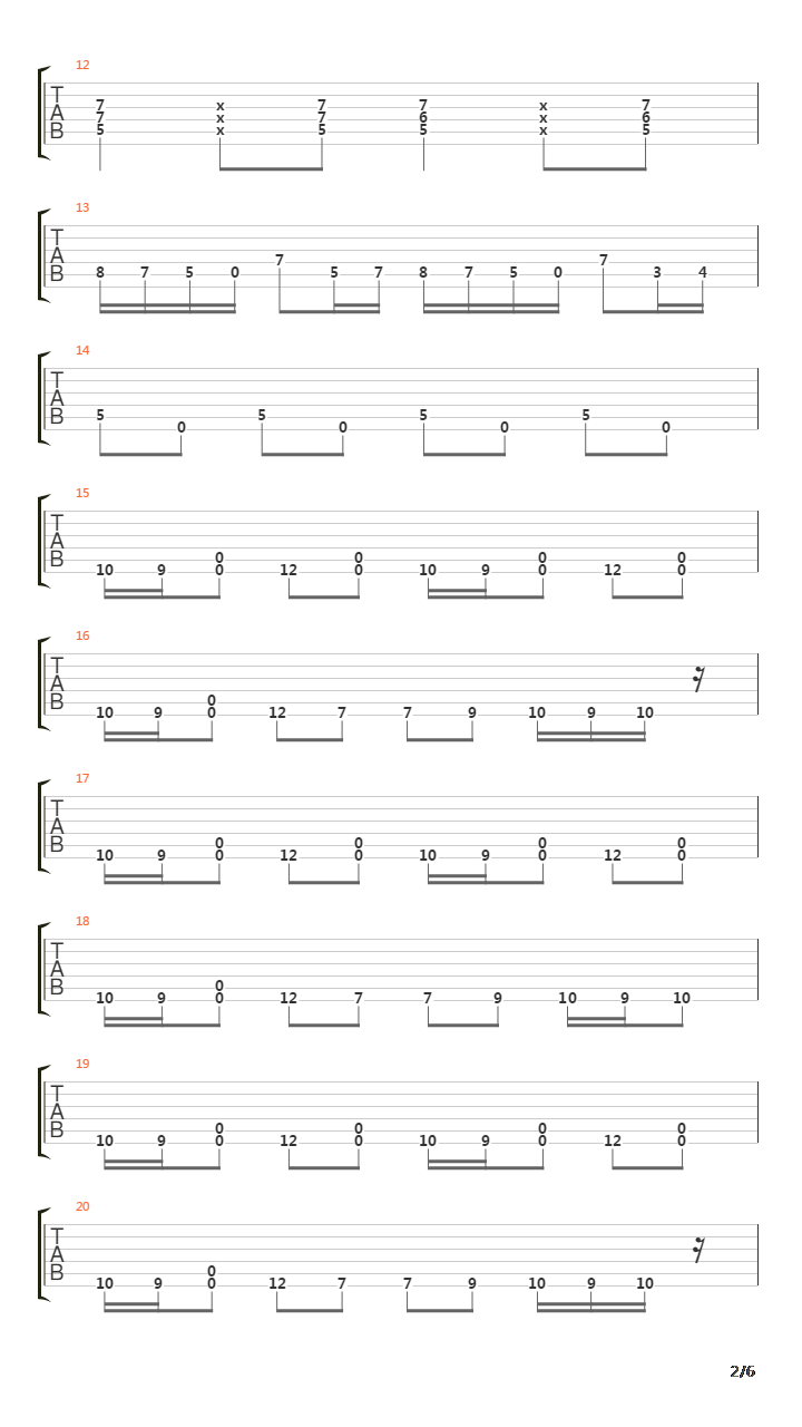 Chasm吉他谱
