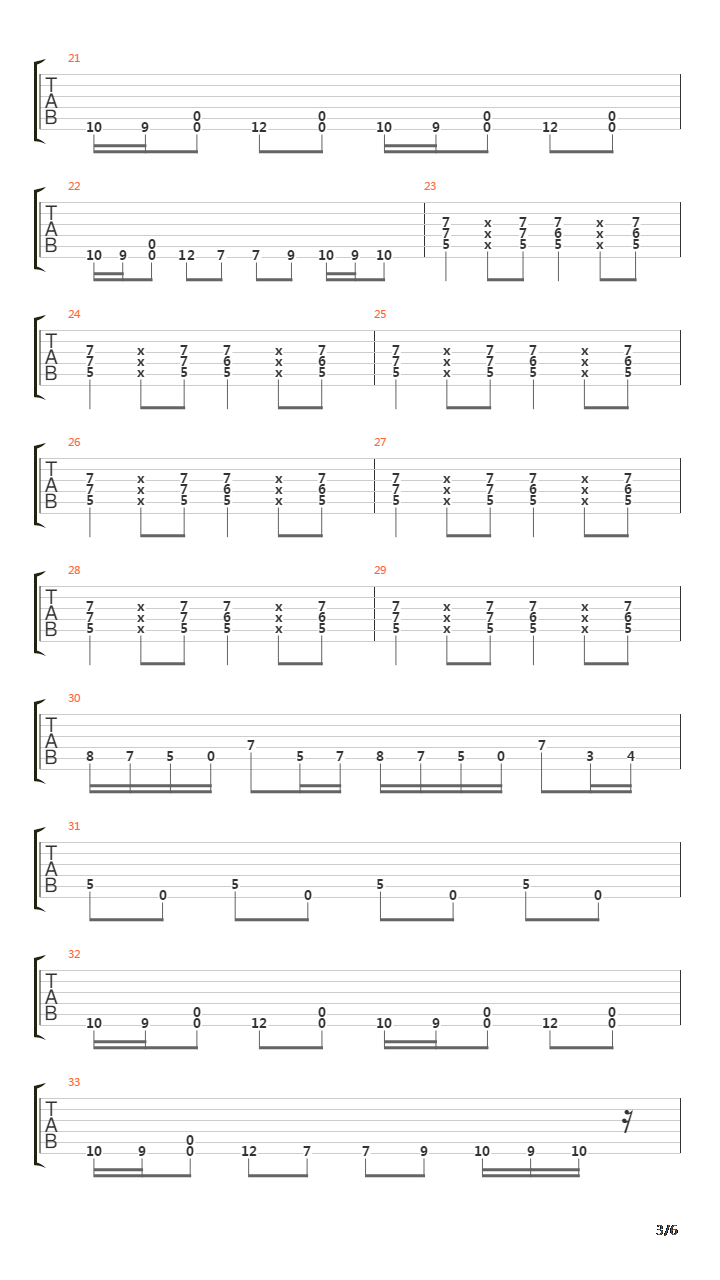 Chasm吉他谱