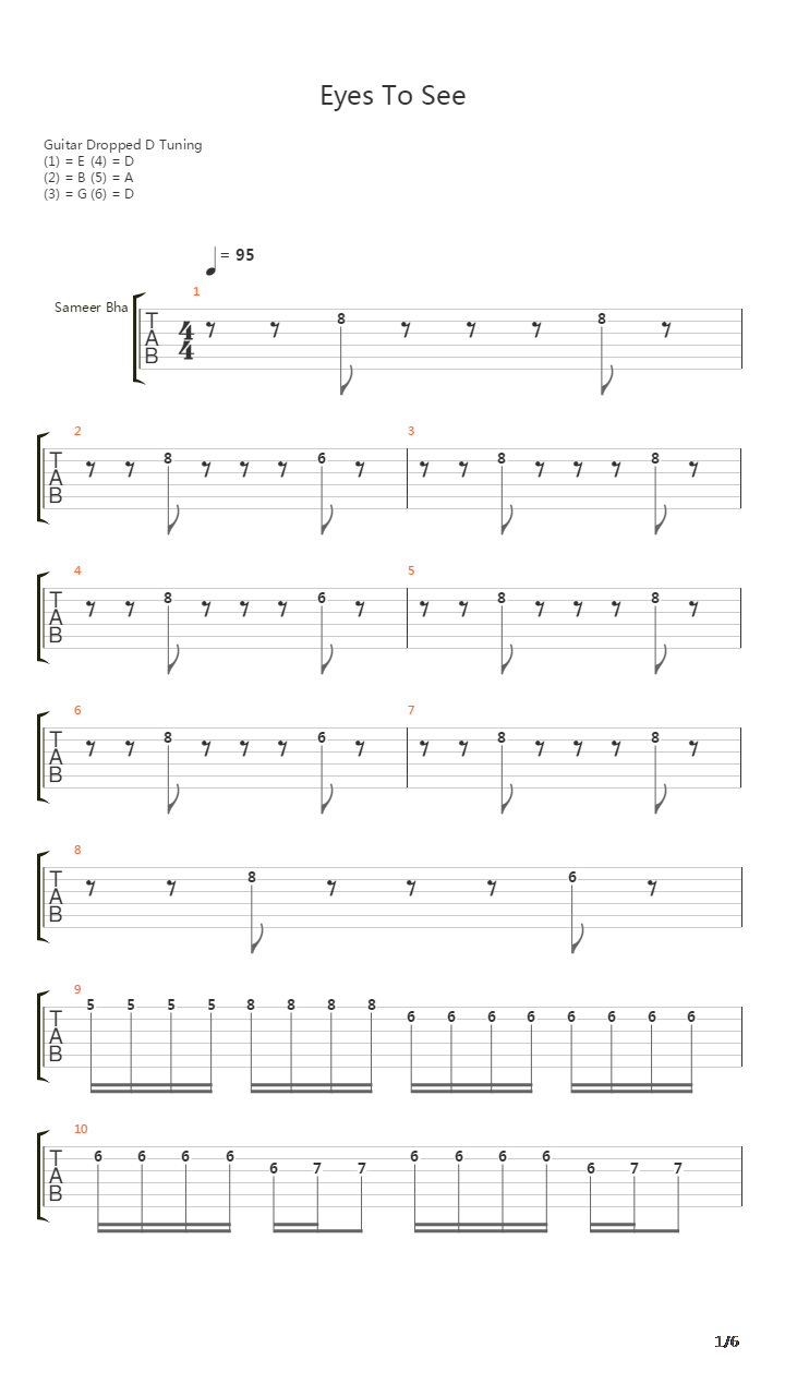 Eyes To See吉他谱