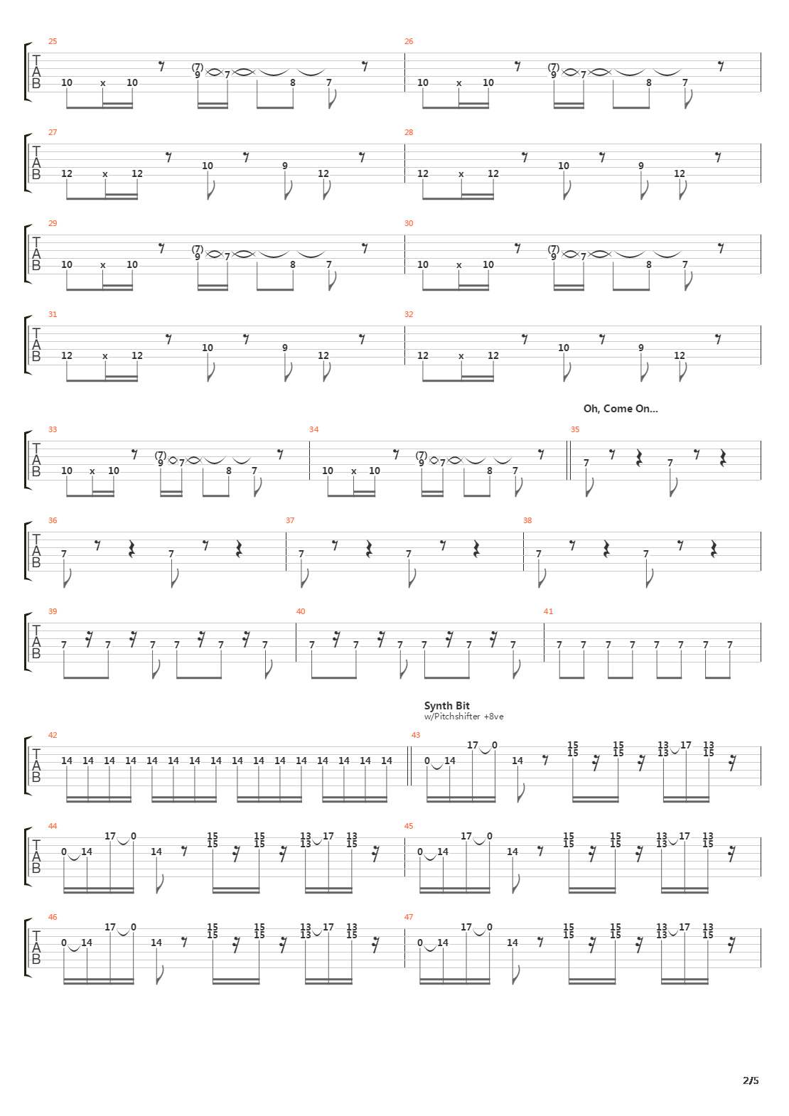 Hummer吉他谱