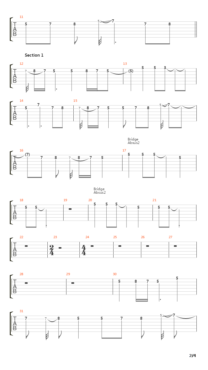 Turn Back Time吉他谱