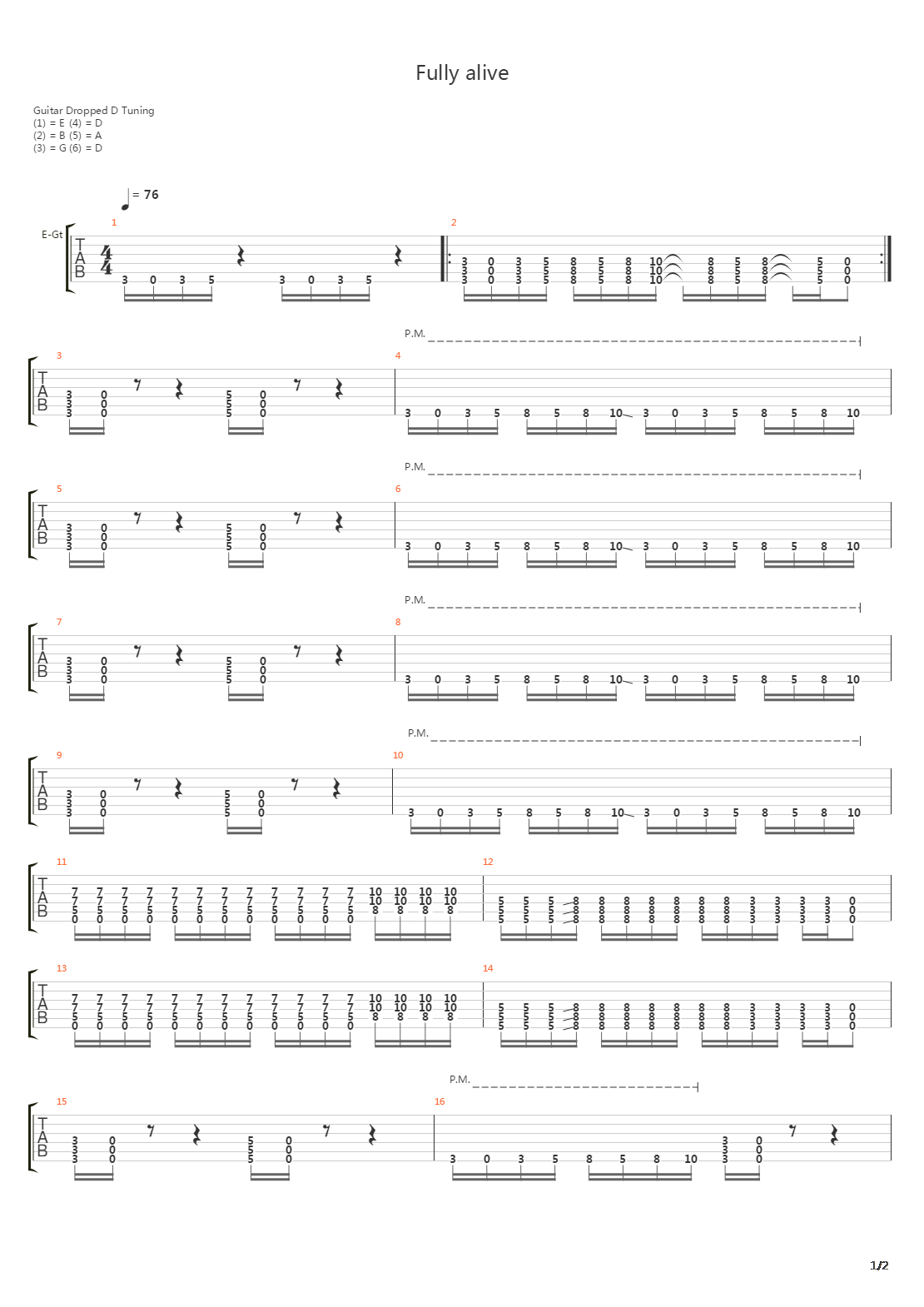 Fully Alive吉他谱