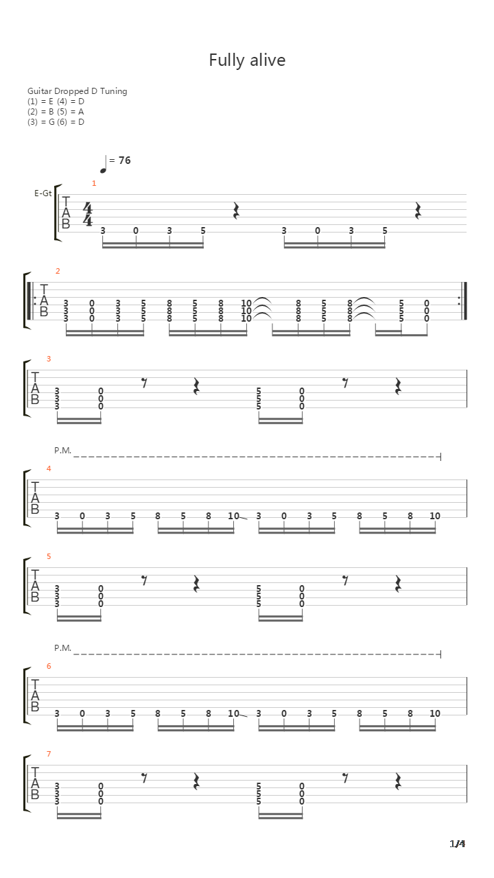 Fully Alive吉他谱