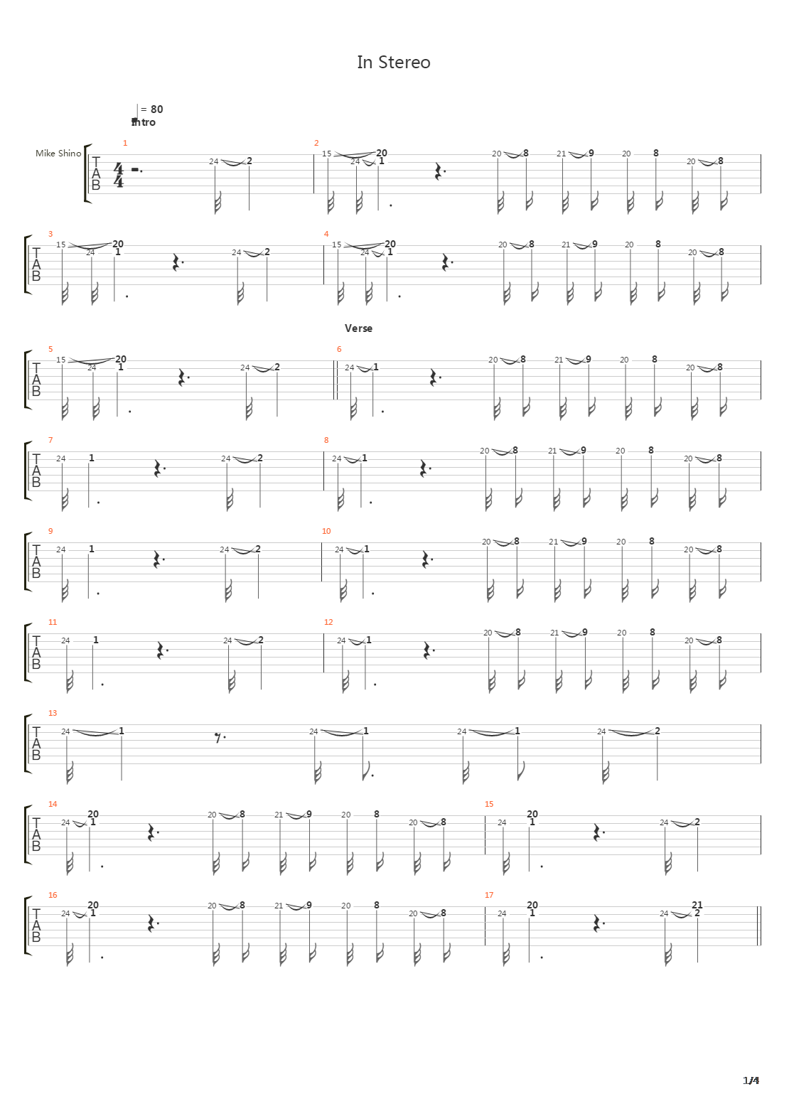 In Stereo吉他谱