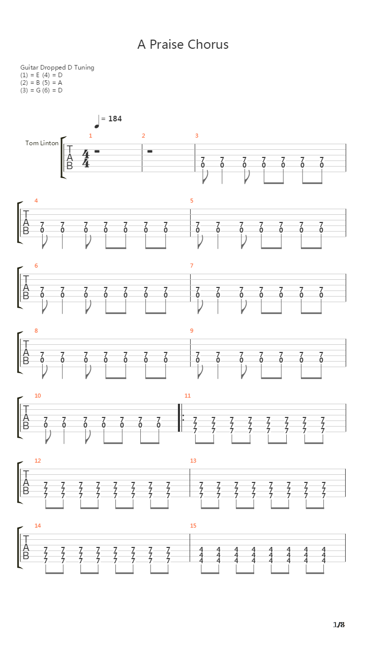 A Praise吉他谱