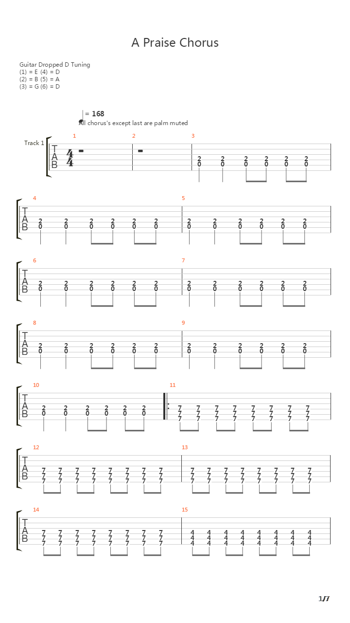 A Praise吉他谱