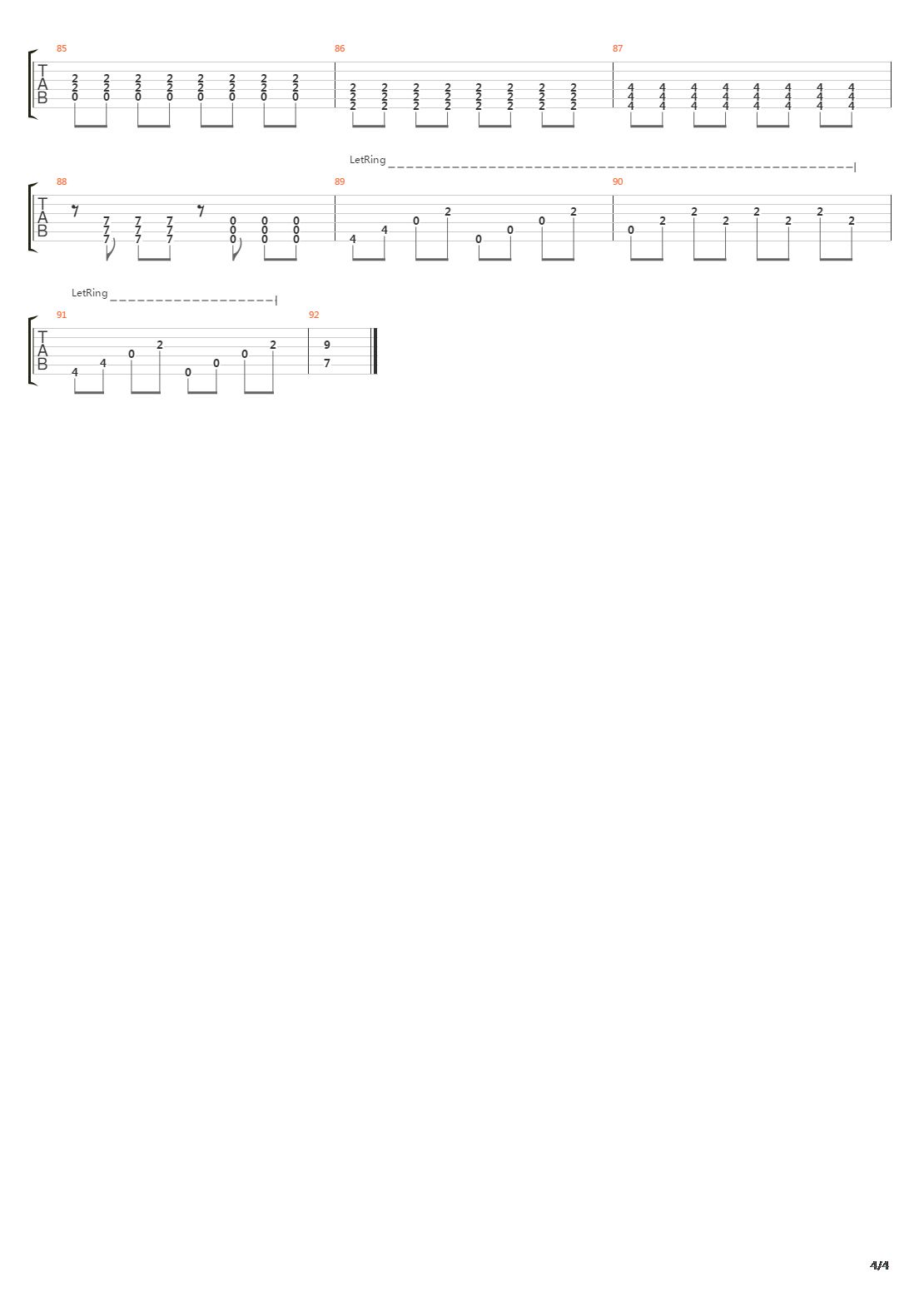 Work吉他谱