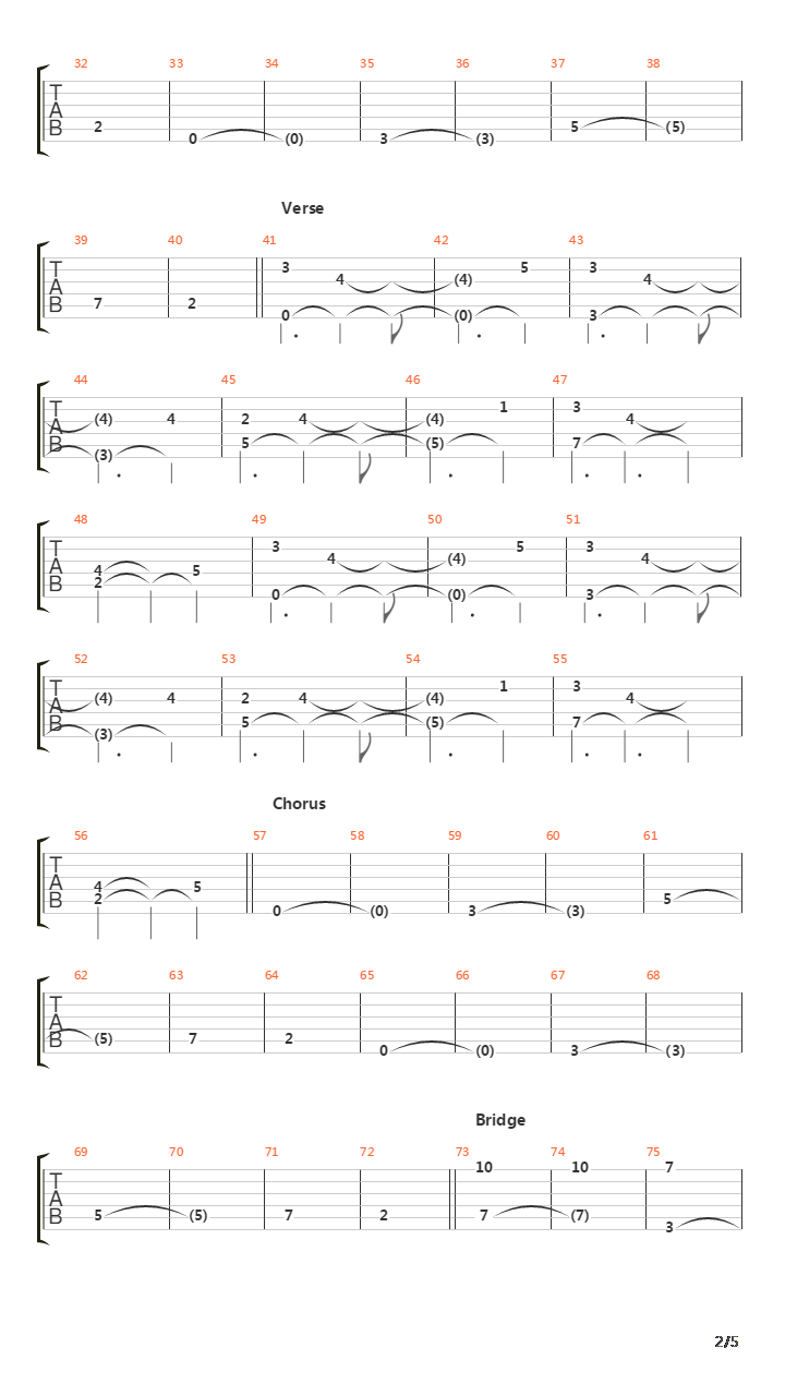 Fire Flies And Empty Skies吉他谱