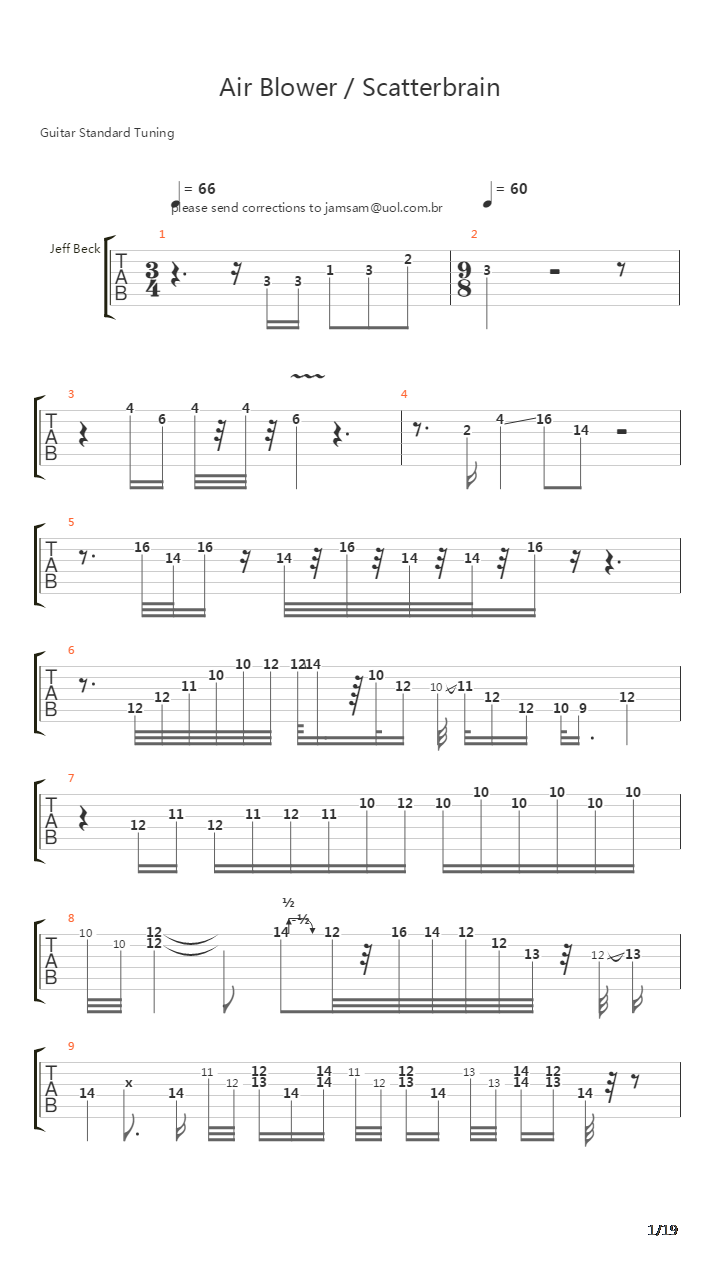 Air Blower Scatterbrain吉他谱