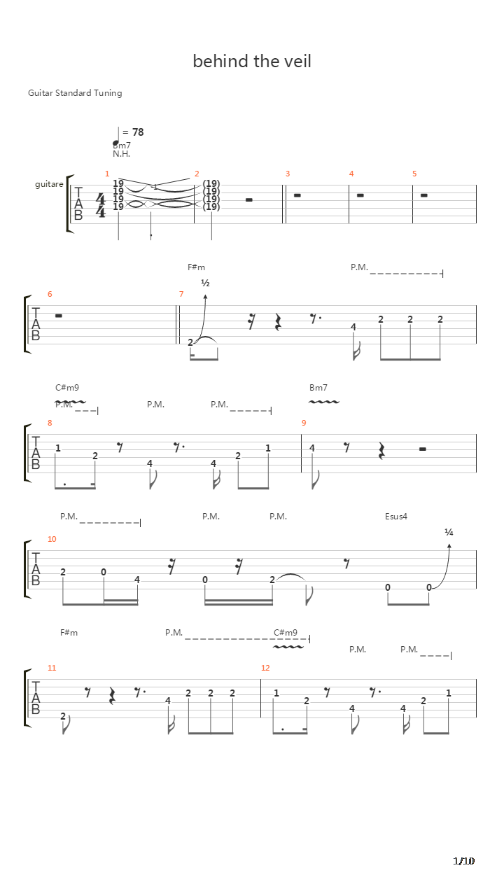 Behind The Veil吉他谱