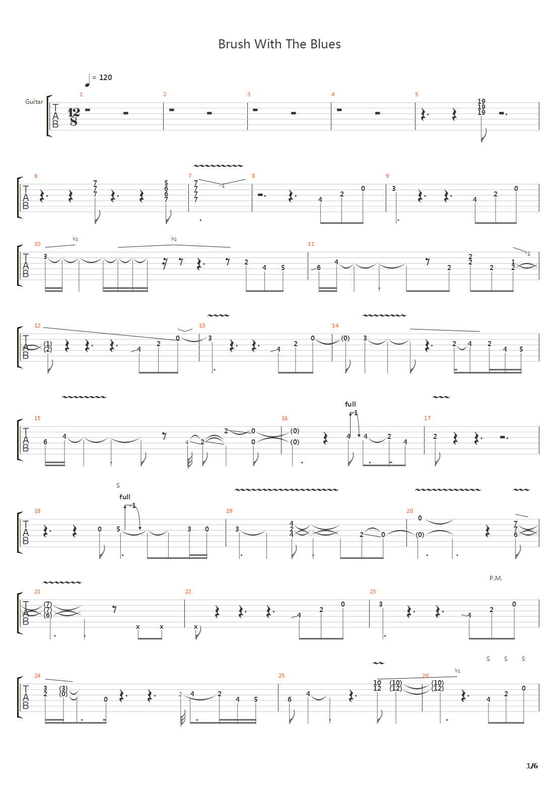 Brush With The Blues吉他谱