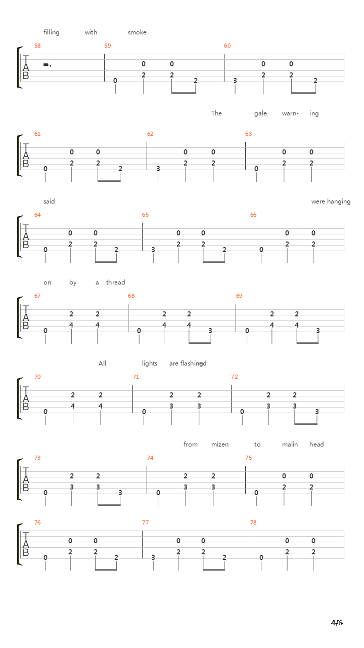 Mizen To Milan吉他谱