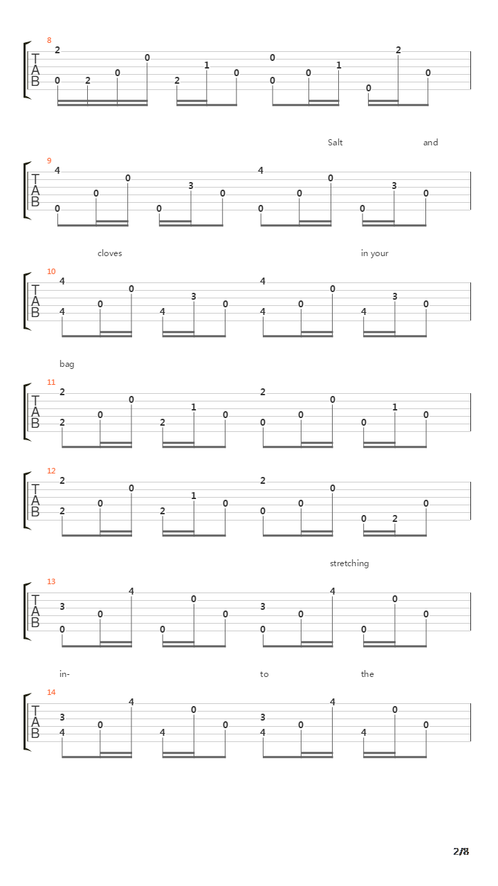 Salt Cloves吉他谱