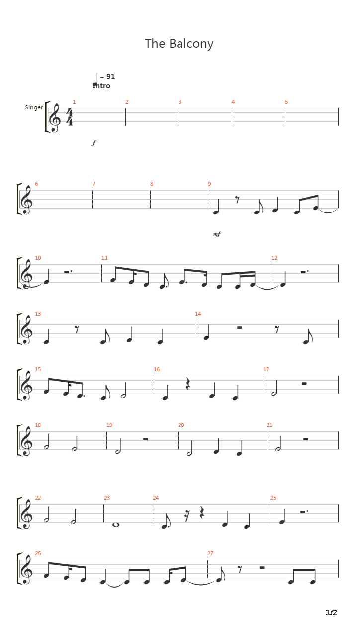 The Balcony吉他谱