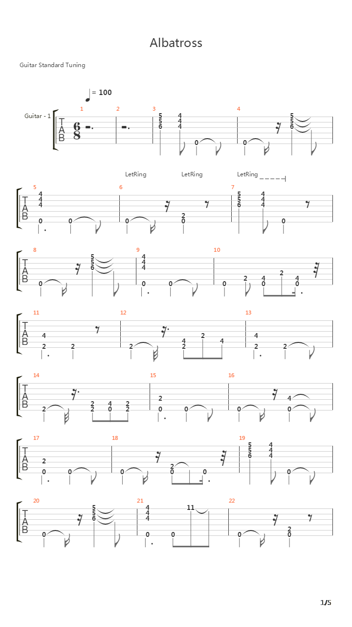 Albatross吉他谱