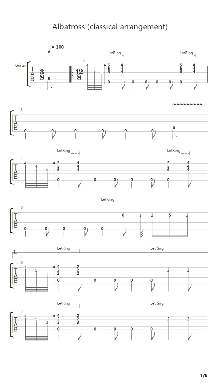 Albatross吉他谱