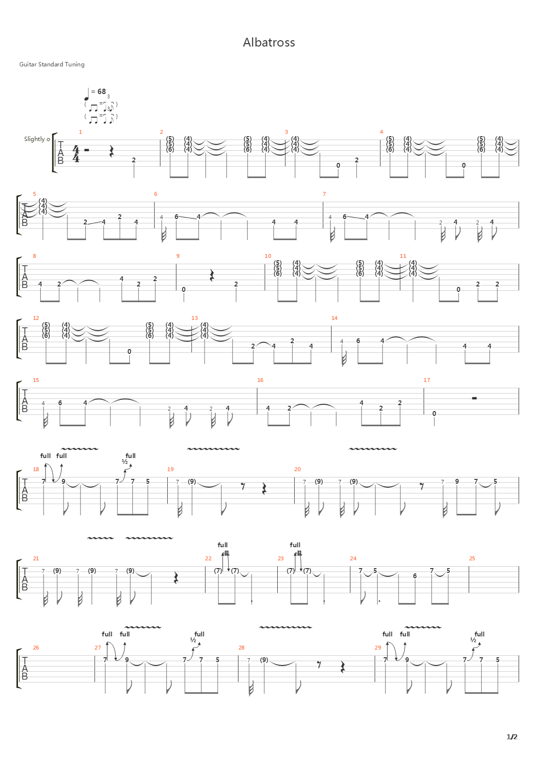 Albatross吉他谱