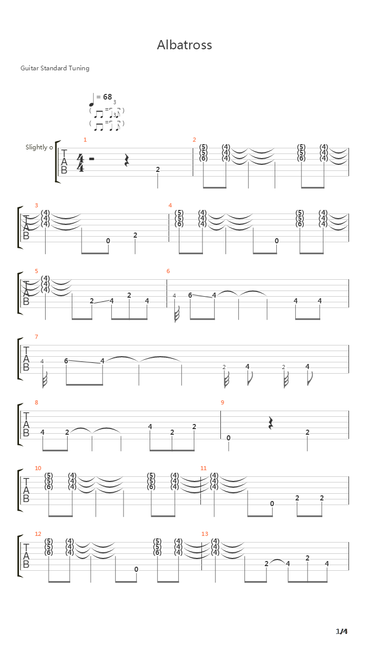 Albatross吉他谱