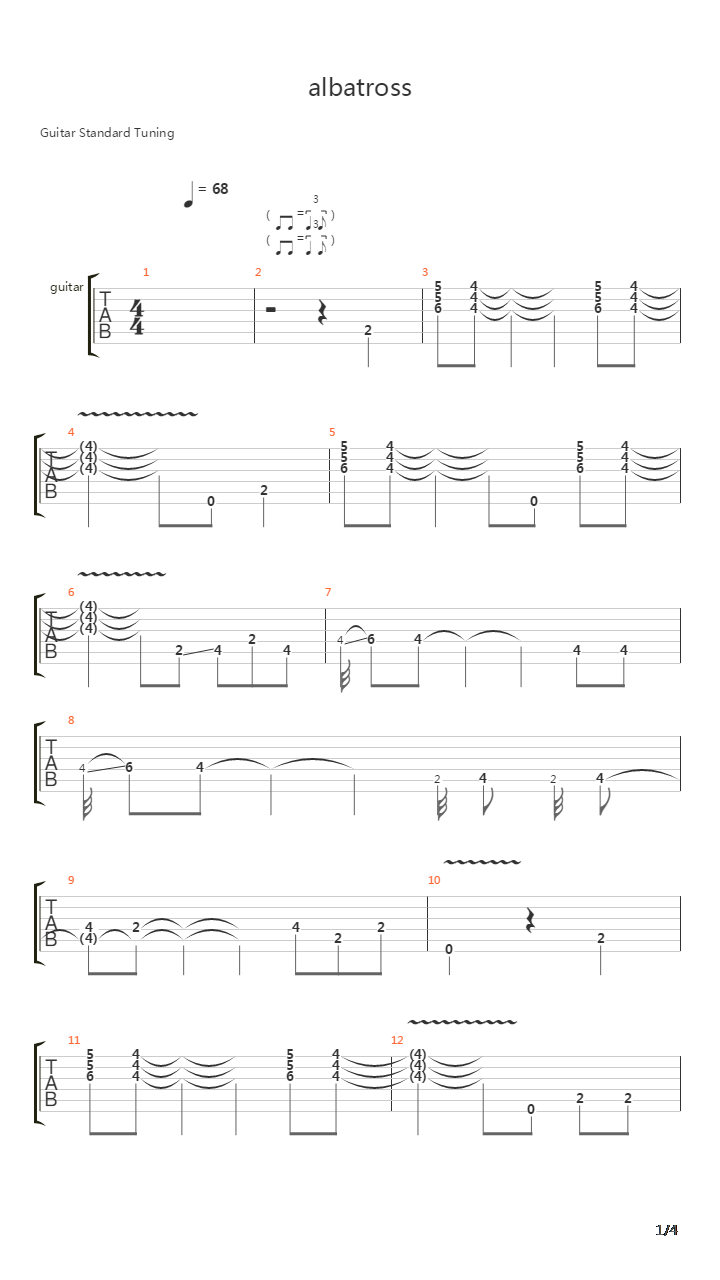 Albatross吉他谱