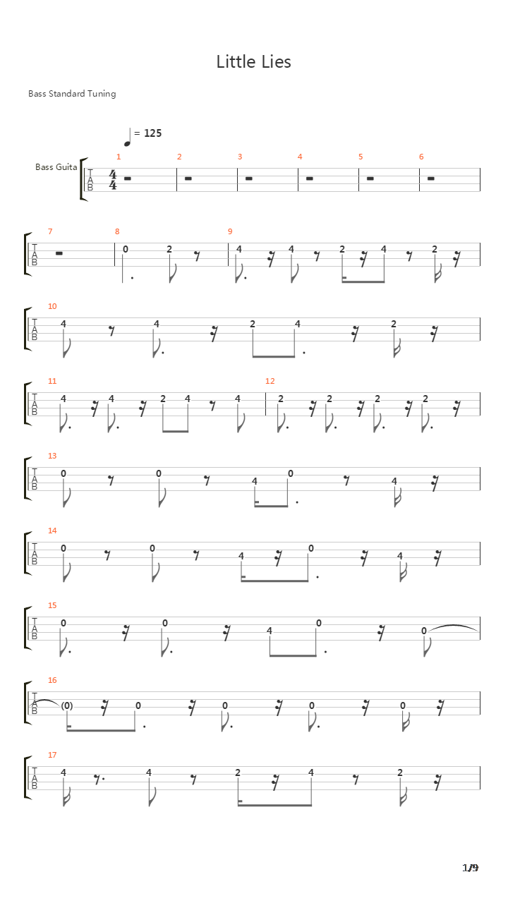 Little Lies吉他谱